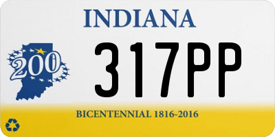 IN license plate 317PP