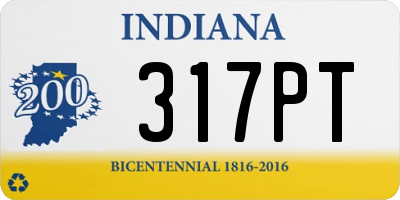 IN license plate 317PT