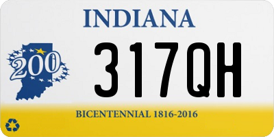 IN license plate 317QH