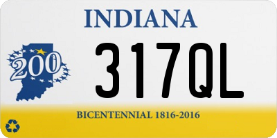 IN license plate 317QL