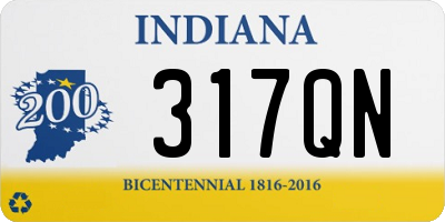 IN license plate 317QN