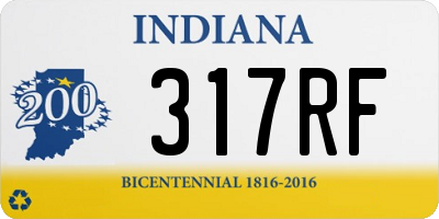 IN license plate 317RF