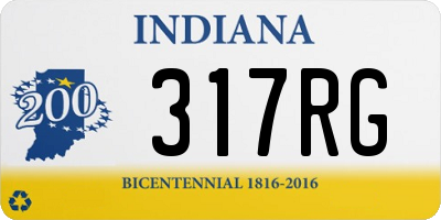 IN license plate 317RG