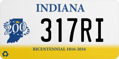 IN license plate 317RI