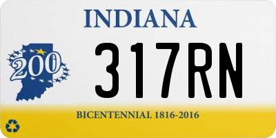 IN license plate 317RN