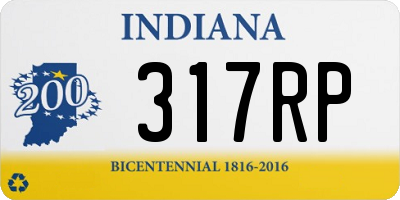 IN license plate 317RP