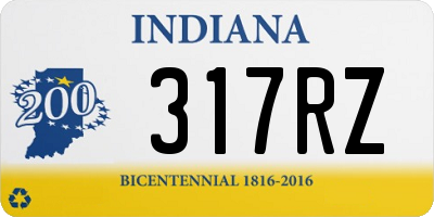 IN license plate 317RZ