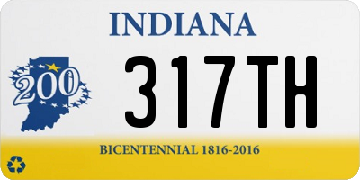 IN license plate 317TH