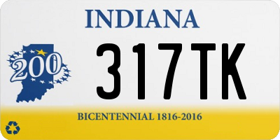 IN license plate 317TK