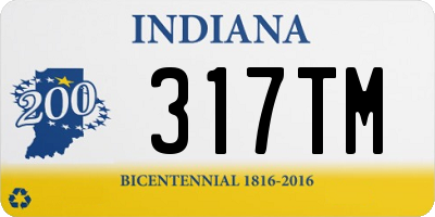 IN license plate 317TM