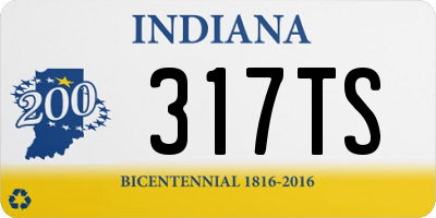 IN license plate 317TS