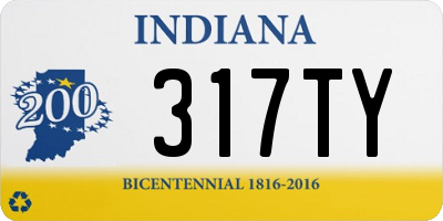 IN license plate 317TY