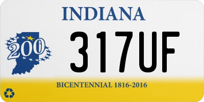 IN license plate 317UF