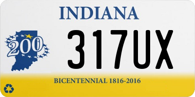 IN license plate 317UX