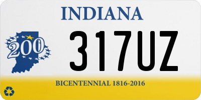 IN license plate 317UZ