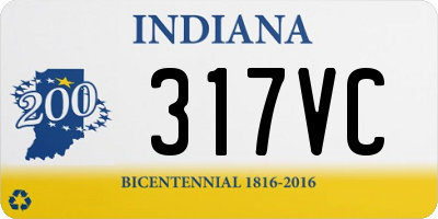 IN license plate 317VC