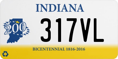 IN license plate 317VL