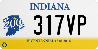 IN license plate 317VP