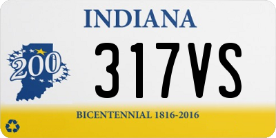 IN license plate 317VS