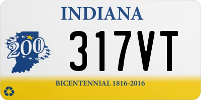 IN license plate 317VT