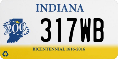 IN license plate 317WB