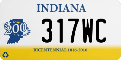 IN license plate 317WC