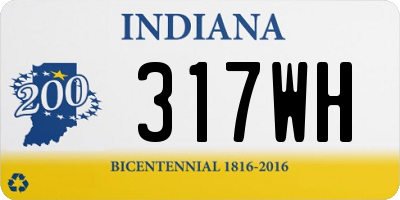 IN license plate 317WH