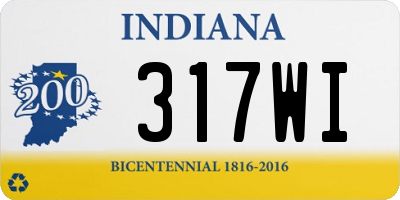 IN license plate 317WI