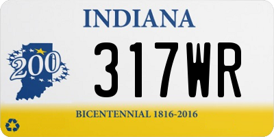 IN license plate 317WR