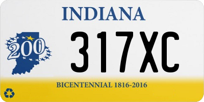 IN license plate 317XC