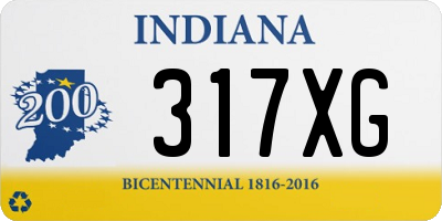 IN license plate 317XG