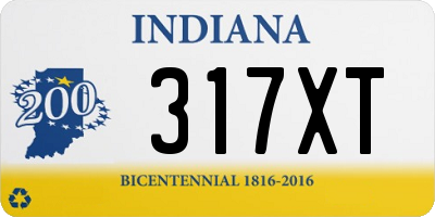 IN license plate 317XT