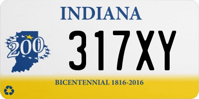 IN license plate 317XY