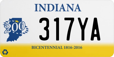 IN license plate 317YA