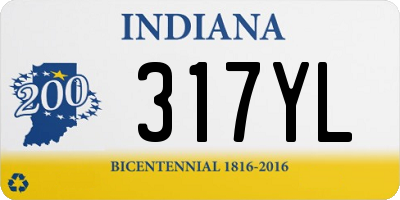 IN license plate 317YL