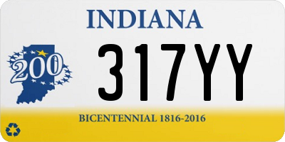 IN license plate 317YY