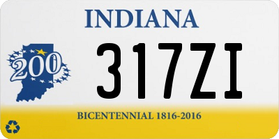 IN license plate 317ZI