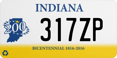 IN license plate 317ZP