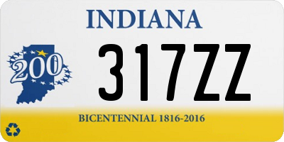 IN license plate 317ZZ