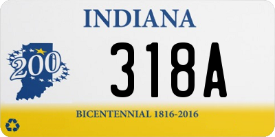 IN license plate 318A