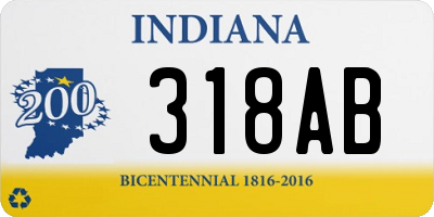 IN license plate 318AB