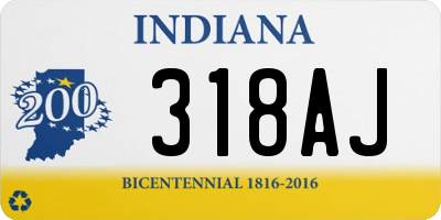 IN license plate 318AJ