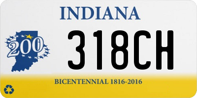 IN license plate 318CH