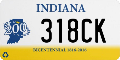 IN license plate 318CK