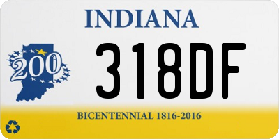 IN license plate 318DF