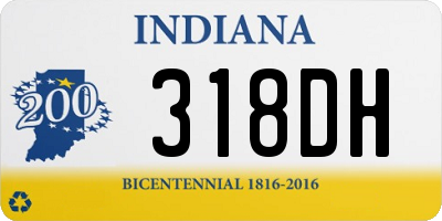 IN license plate 318DH