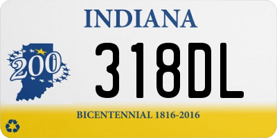 IN license plate 318DL