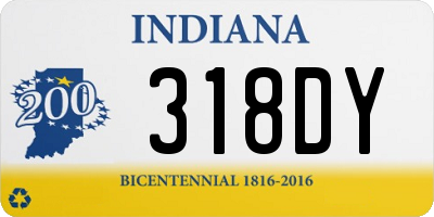 IN license plate 318DY