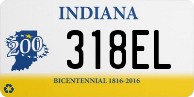 IN license plate 318EL