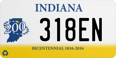 IN license plate 318EN